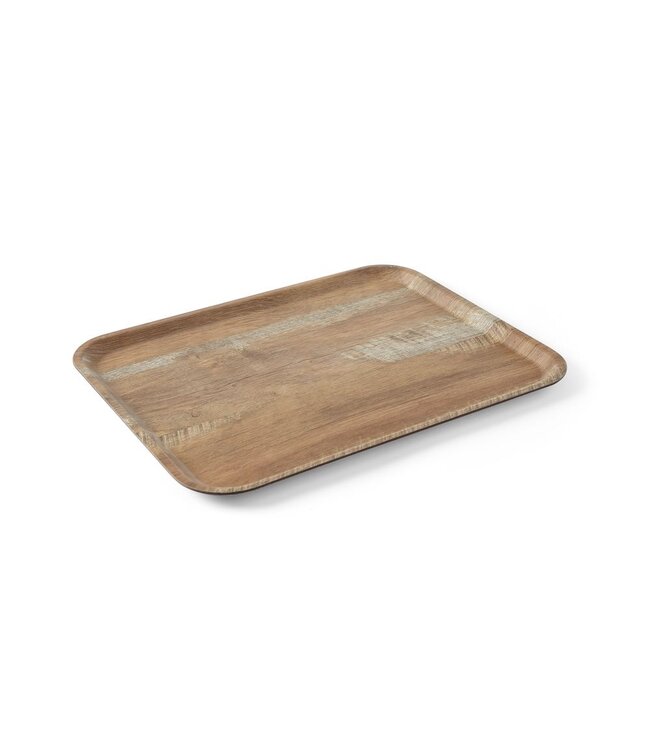 HENDI Dienblad van melamine met hout bedrukking, HENDI, Hout, 370x530mm