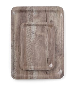 HENDI Dienblad van melamine met hout bedrukking