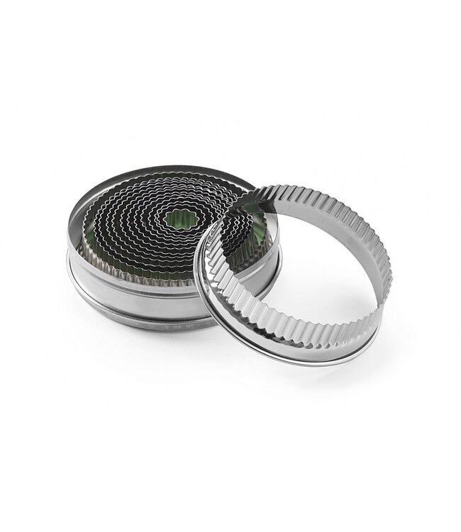 HENDI Uitsteekvorm set, HENDI, met kartelrand, ø18-108, (H)35mm