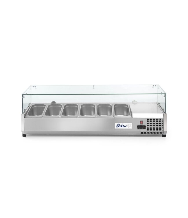 Arktic Opzetkoelvitrine GN 1/3, Arktic, 6x GN 1/3, 230V/180W, 1405x420x(H)456mm