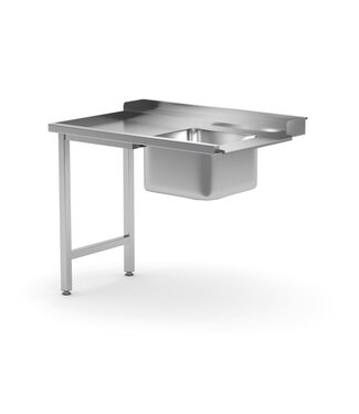 HENDI Laadtafel met gootsteen voor vaatwassers