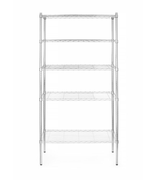 HENDI Opbergrek met 5 schappen, HENDI, Chroom, 910x455x(H)1830mm
