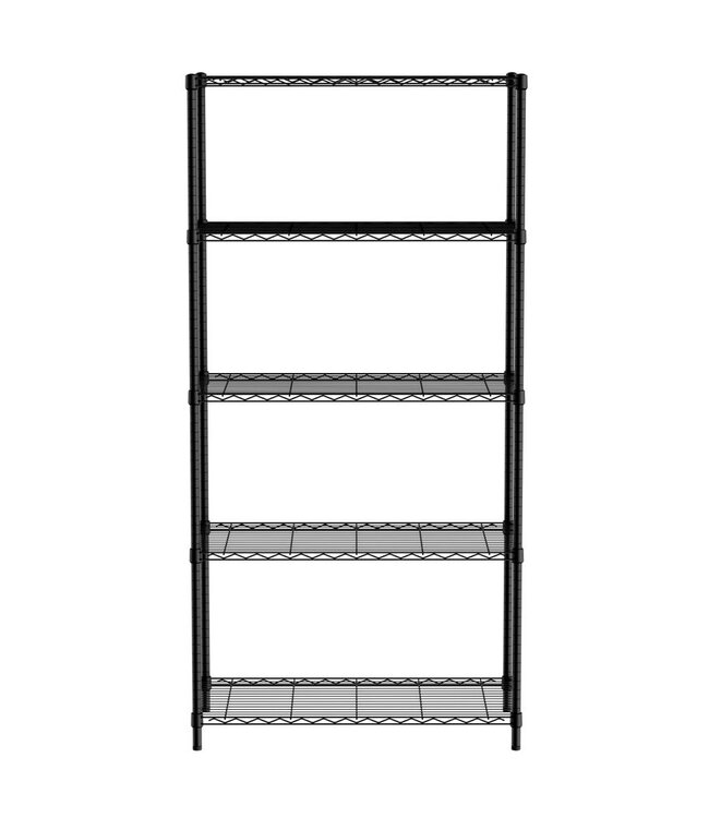 HENDI Opbergrek met 5 schappen, HENDI, Zwart, 910x455x(H)1830mm