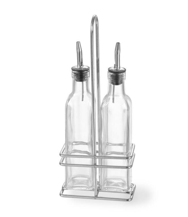 HENDI Olie en azijn menage, HENDI, 2x0,237L, 0,47L, 115x60x(H)325mm