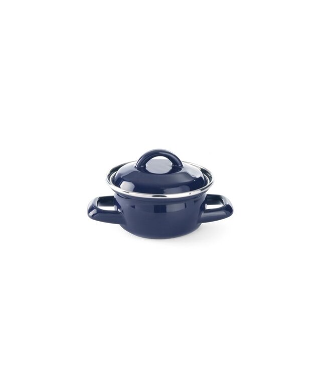 HENDI Soep- sauspannetje - met deksel, HENDI, blauw, 0,5L, Blauw, ø115x(H)95mm