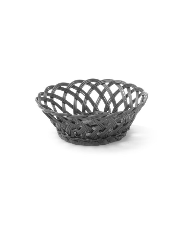 HENDI Geweven manden, HENDI, rond, Zwart, 200x200x(H)65mm
