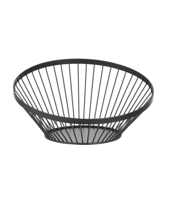 HENDI Fruitkorf schuin zwart, HENDI, ø280x(H)130mm
