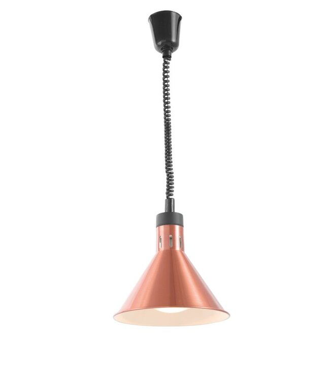 HENDI Warmtelamp verstelbaar conisch, HENDI, Koper, 230V/250W, ø275x(H)250mm