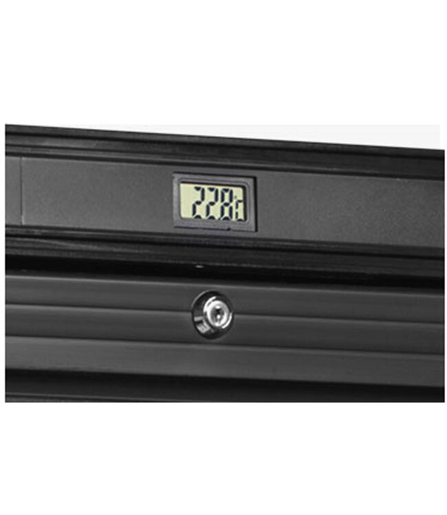 Diamond Geventileerde positieve T° vitrine 380 Liter, zwart