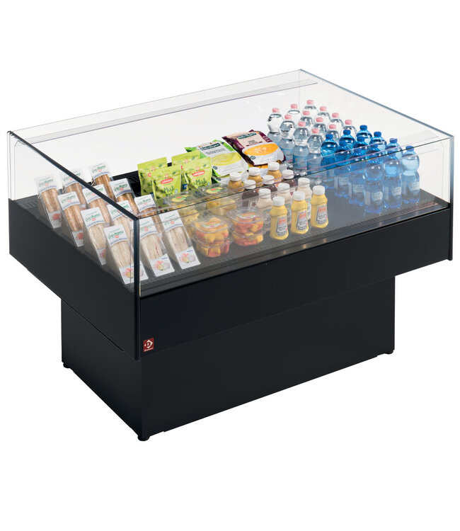 Diamond Panoramische gekoelde self-service toonbank - ZWART