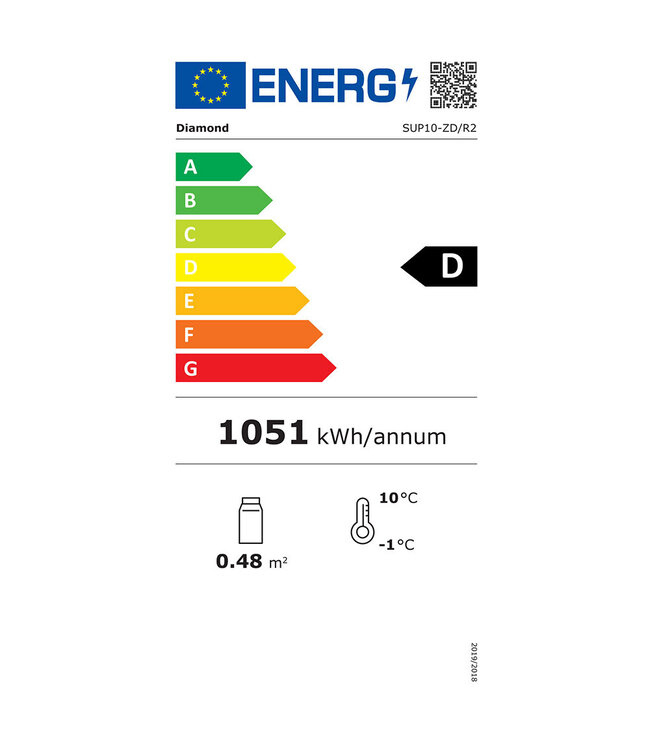Diamond Gekoelde vitrinetoonbank - recht frontglas