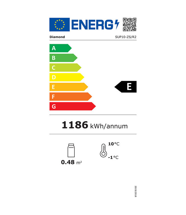 Diamond Gekoelde vitrinetoonbanken - self-service frontglas