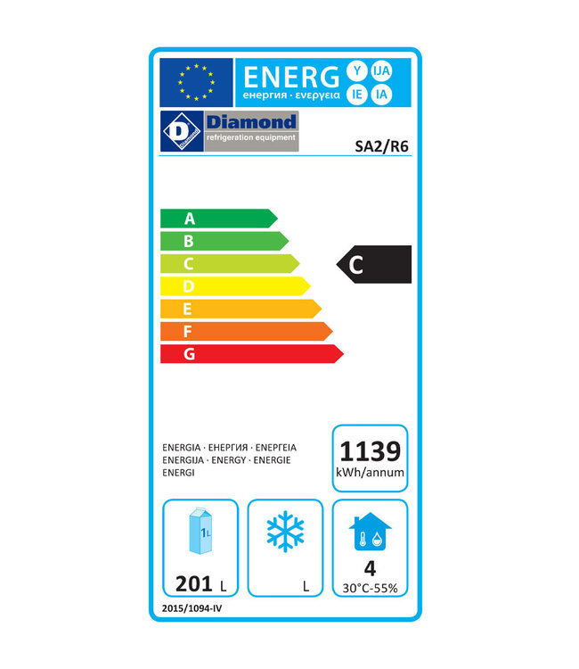 Diamond Koeltafel 2 deuren GN 1/1, 240 Lit