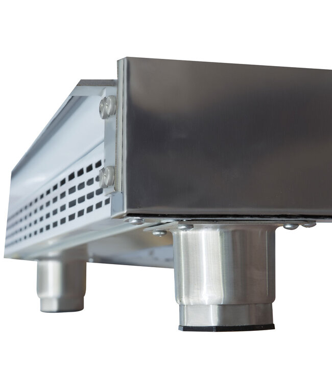 Diamond Koelkast geventileerd, glazen deur, 400 liter. R.V.S.