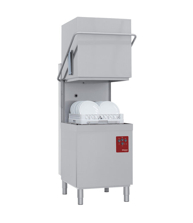 Diamond Vaatwasser met kap compleet, samengesteld uit : DK7/6/AX Vaatwasser met kap, mand 500x500 mm In-/uitlooptafel (alle modellen) x2