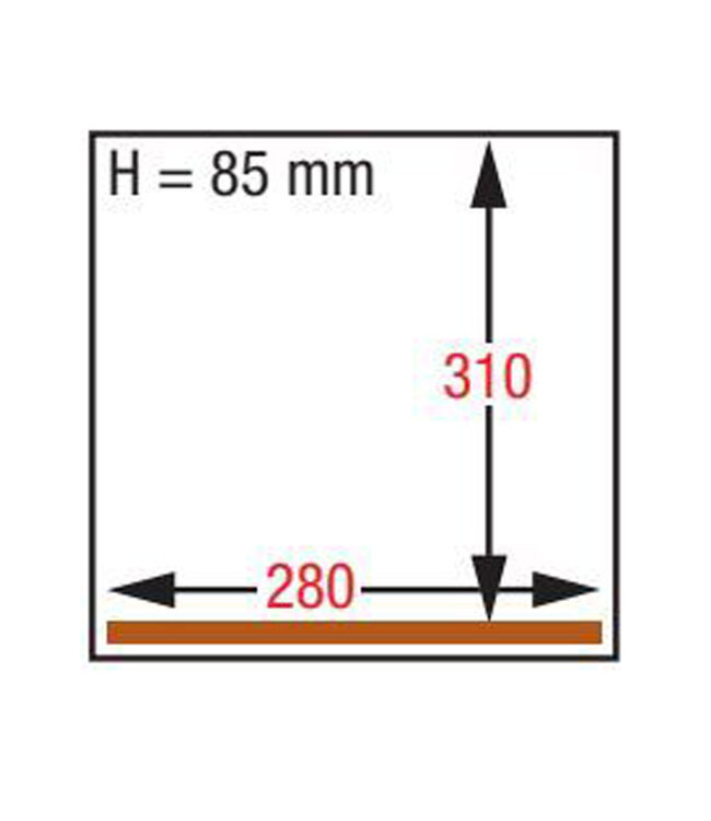 Diamond Vacuummachine, roestvrijstalen kuip 280x310xh85
