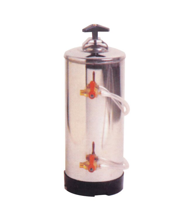 Diamond Geheel koffiemachine & waterontharder: Espresso machine 3 groepen, automatisch (met display)-ZWART Waterverzachter in R.V.S. 12 liter