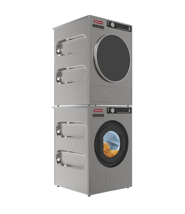 Diamond Droogkast 6,5 kg "inox-Titanium", met condensor