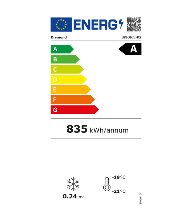 Diamond Uitstalvitrine voor roomijs, 170 liter