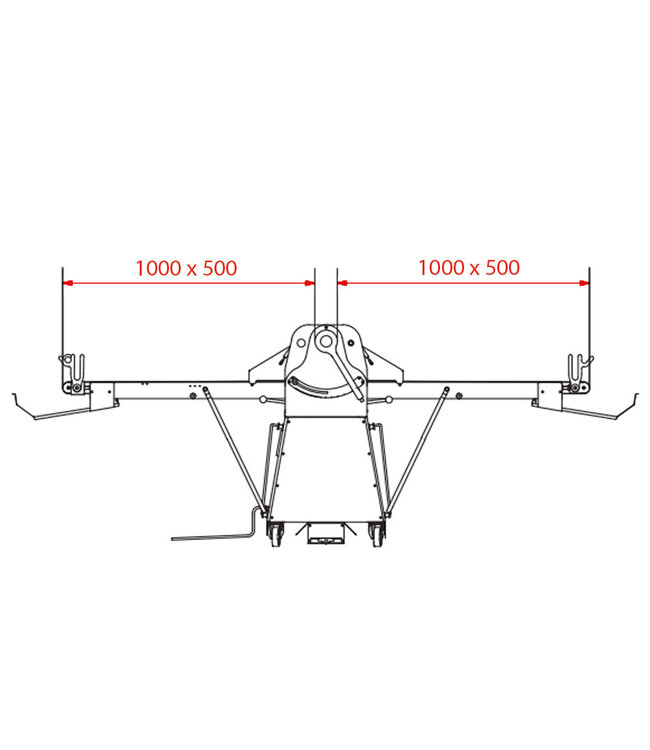 Diamond Band-uitroller op voetstuk, 500x1000 mm
