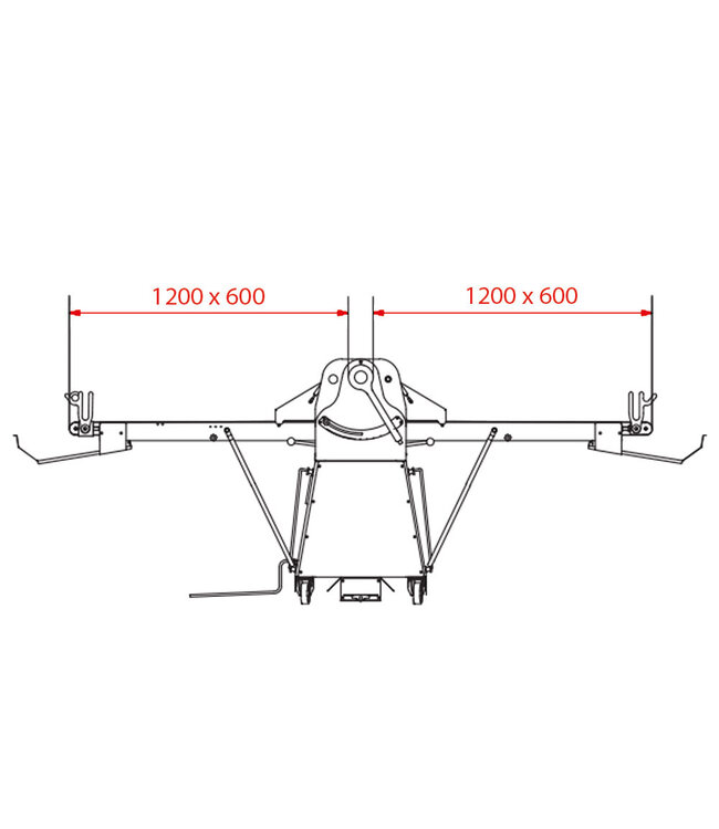 Diamond Band-uitroller op voetstuk, 600x1200 mm