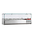 Diamond Gekoelde opzetstructuur 5x GN 1/4 - 150 mm, met glasopbouw