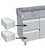 Diamond Koeltafel 3 deuren 600x400, 2 neutrale laden (8x bakken 600x400) + gereedschapslad