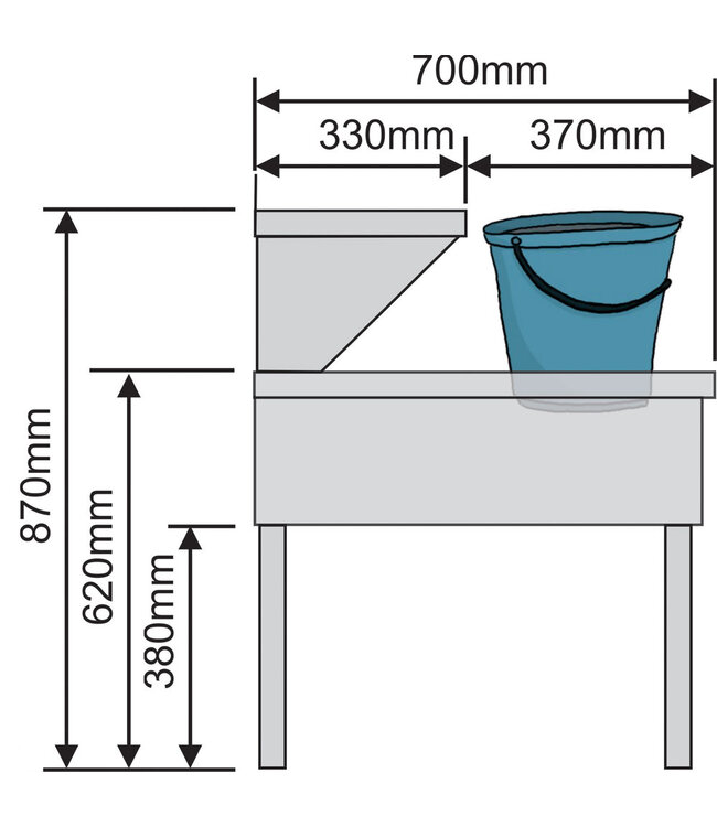 Diamond Gecombineerde handwasbak op onderstel