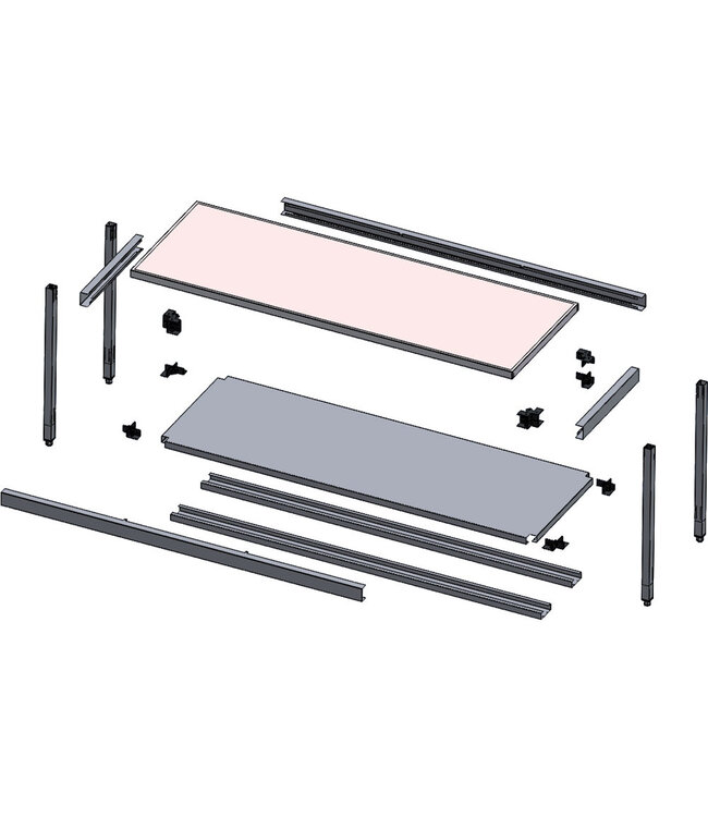 Diamond Werktafels met ondertablet 70 cm