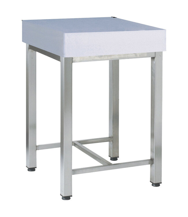 Diamond Hakblok op poten in polyethyleen, 500x500 mm