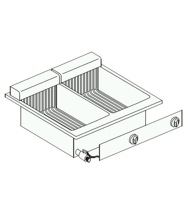 Combisteel DROPIN EL FRITEUSE 2X10L 14,5K