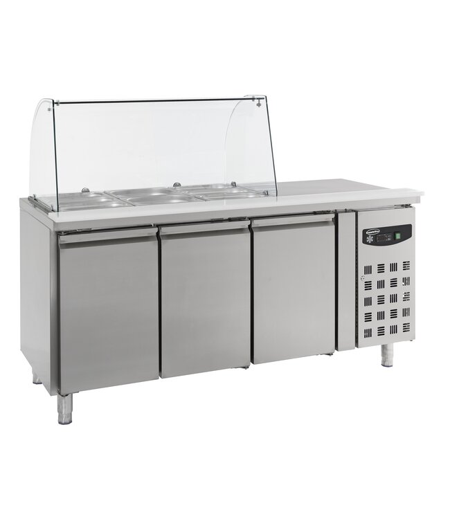 Combisteel KOELWERKBANK GLASOPSTAND 3 DRS