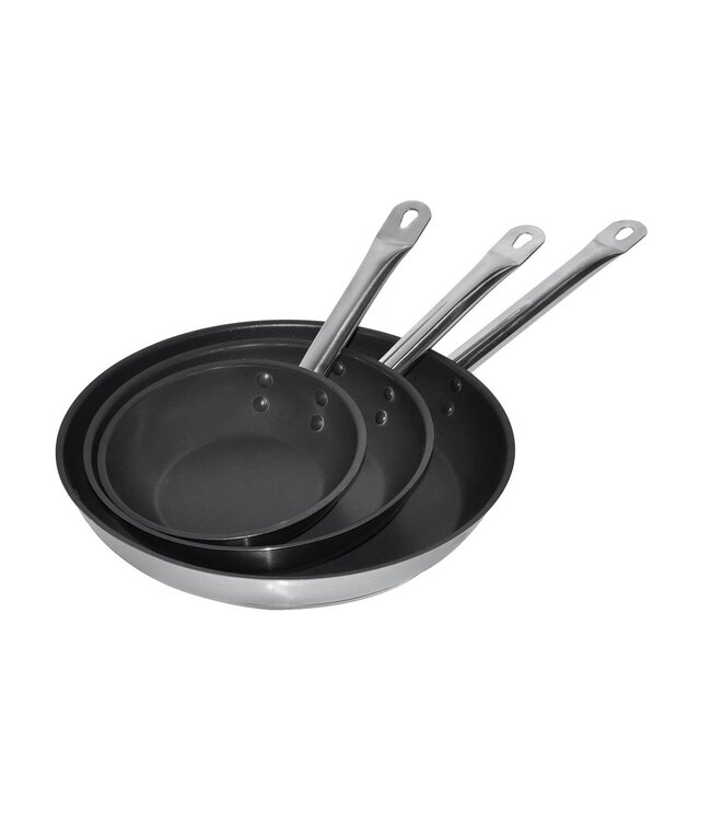 KOEKENPAN RVS + TEFLON ø28 3,1