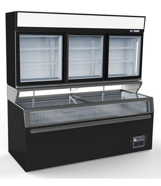 Combisteel WANDVRIESKAST ZWART 3D