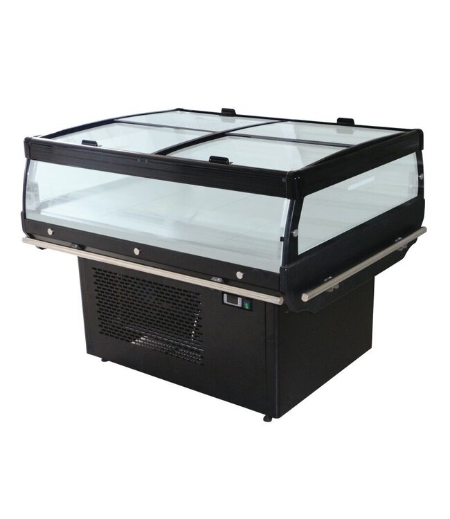 Combisteel KOELEILAND MET GLASDEKSEL 1.3