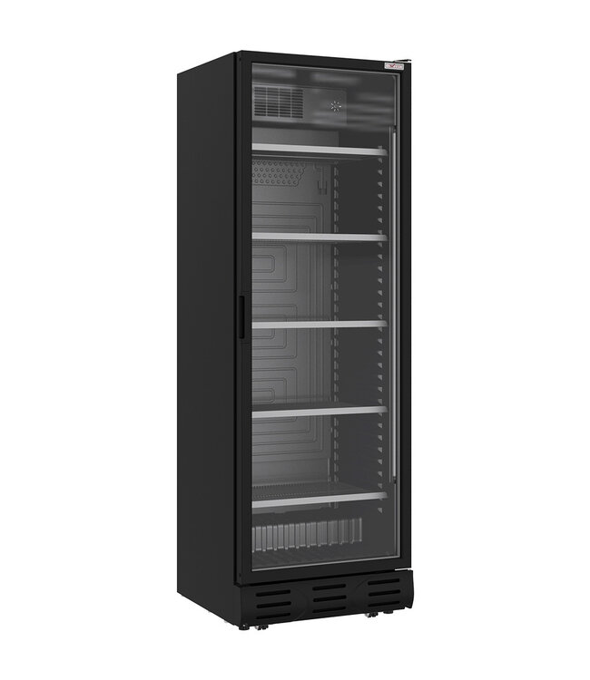 Diverso (by Diamond) Diverso Professionele zwarte flessenkoelkast 382L – Dubbelglas – LED – 595x614x1803 mm