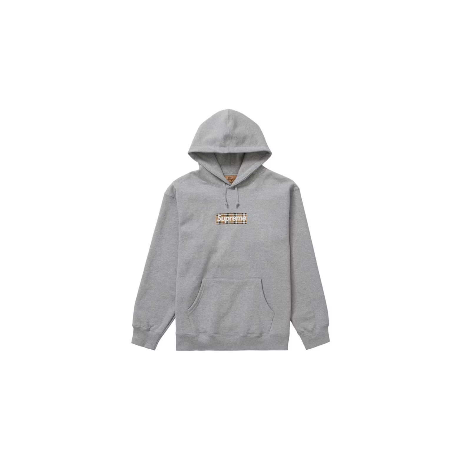 Supreme Supreme Burberry Box Logo Hoodie Heather Grey - Supreme Supreme Burberry Box Logo Hoodie Heather Grey -