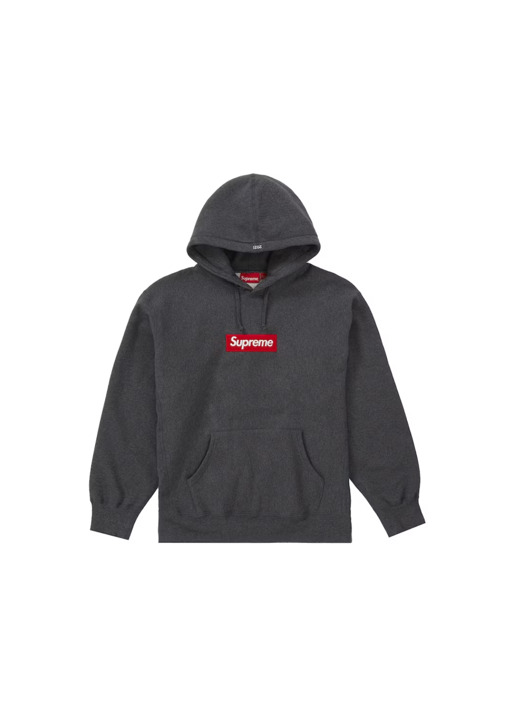 Supreme Box Logo Hooded Sweatshirt チャコール-