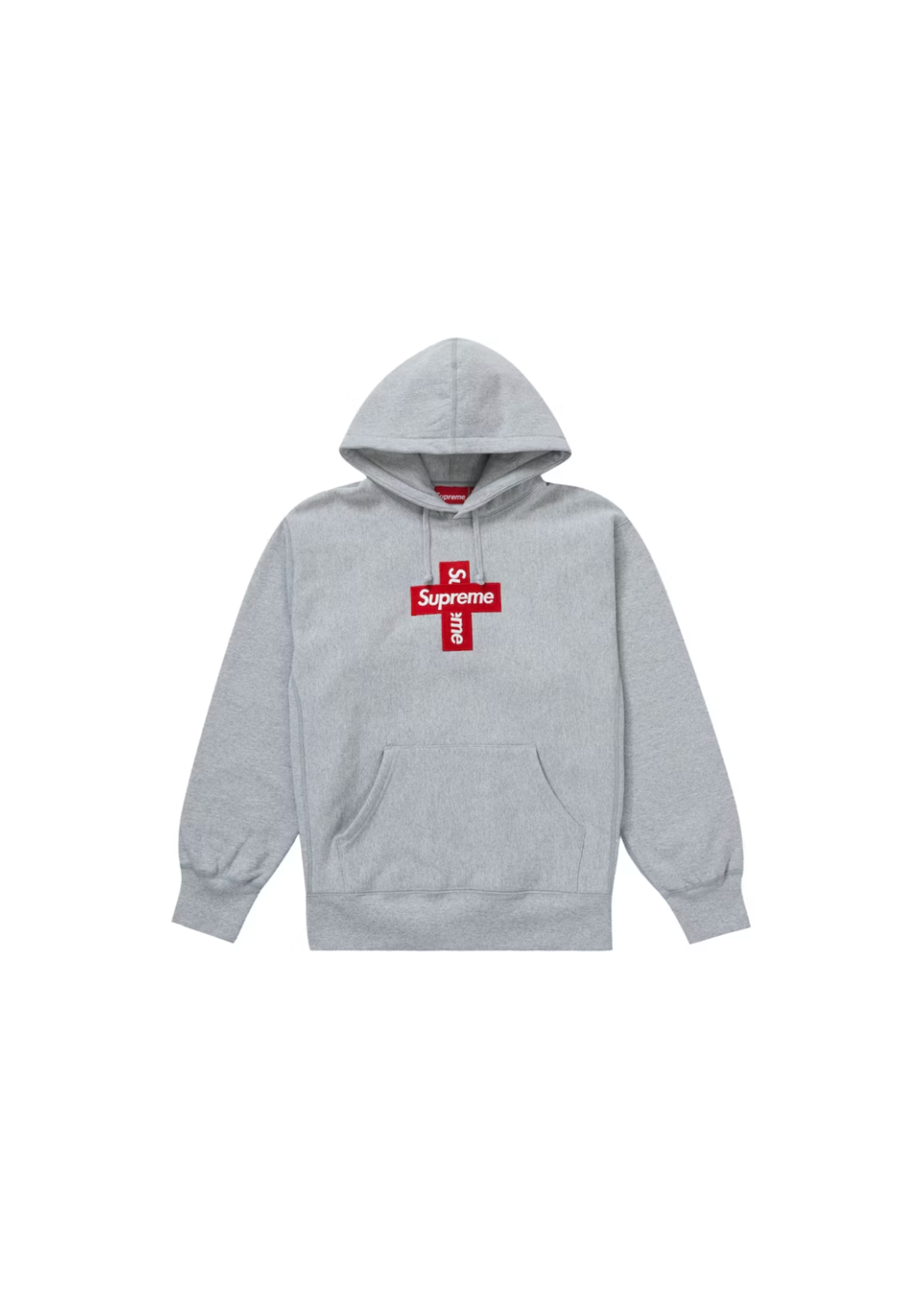 Supreme Supreme Cross Box Logo Hooded Sweatshirt Heather Grey