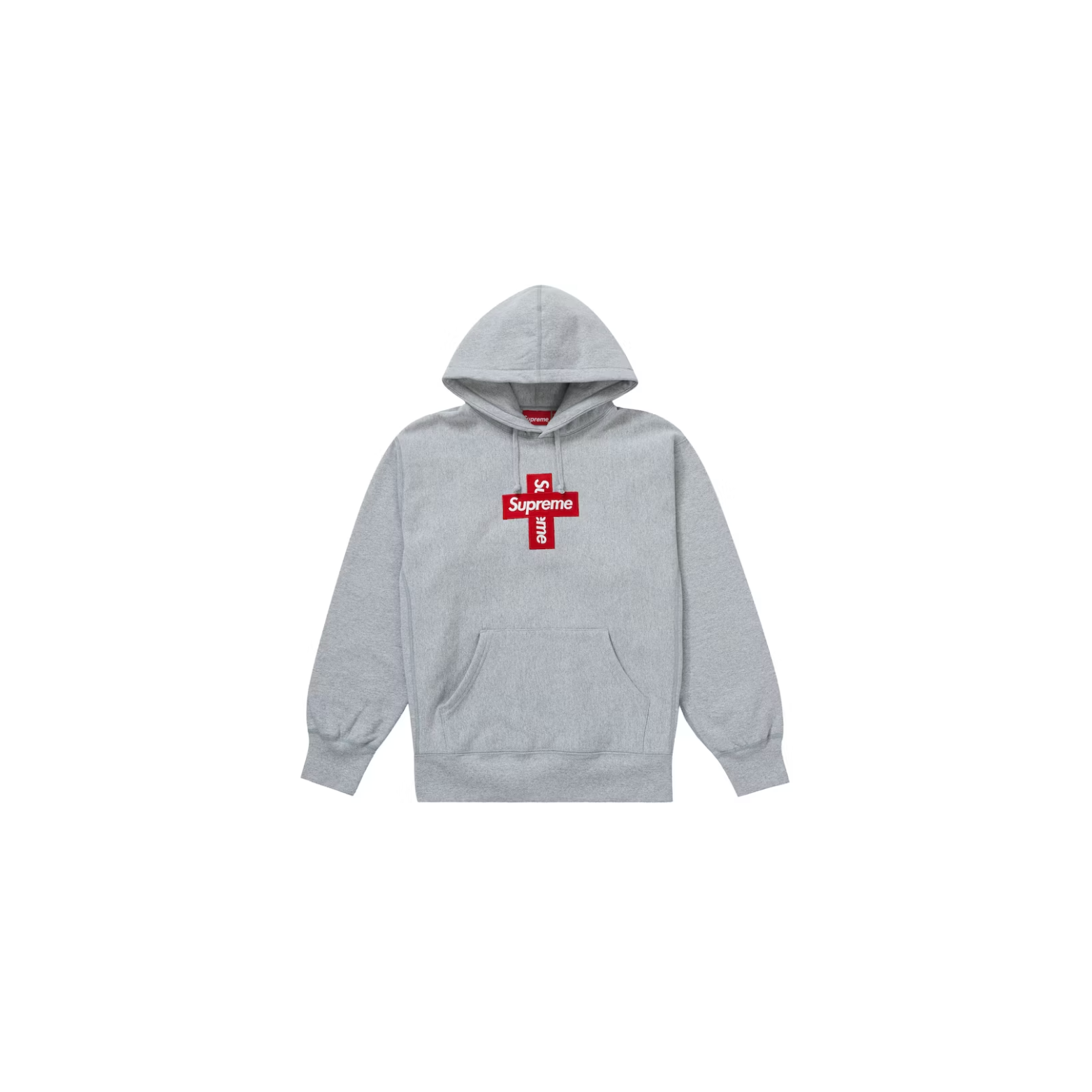Supreme Supreme Cross Box Logo Hooded Sweatshirt Heather Grey