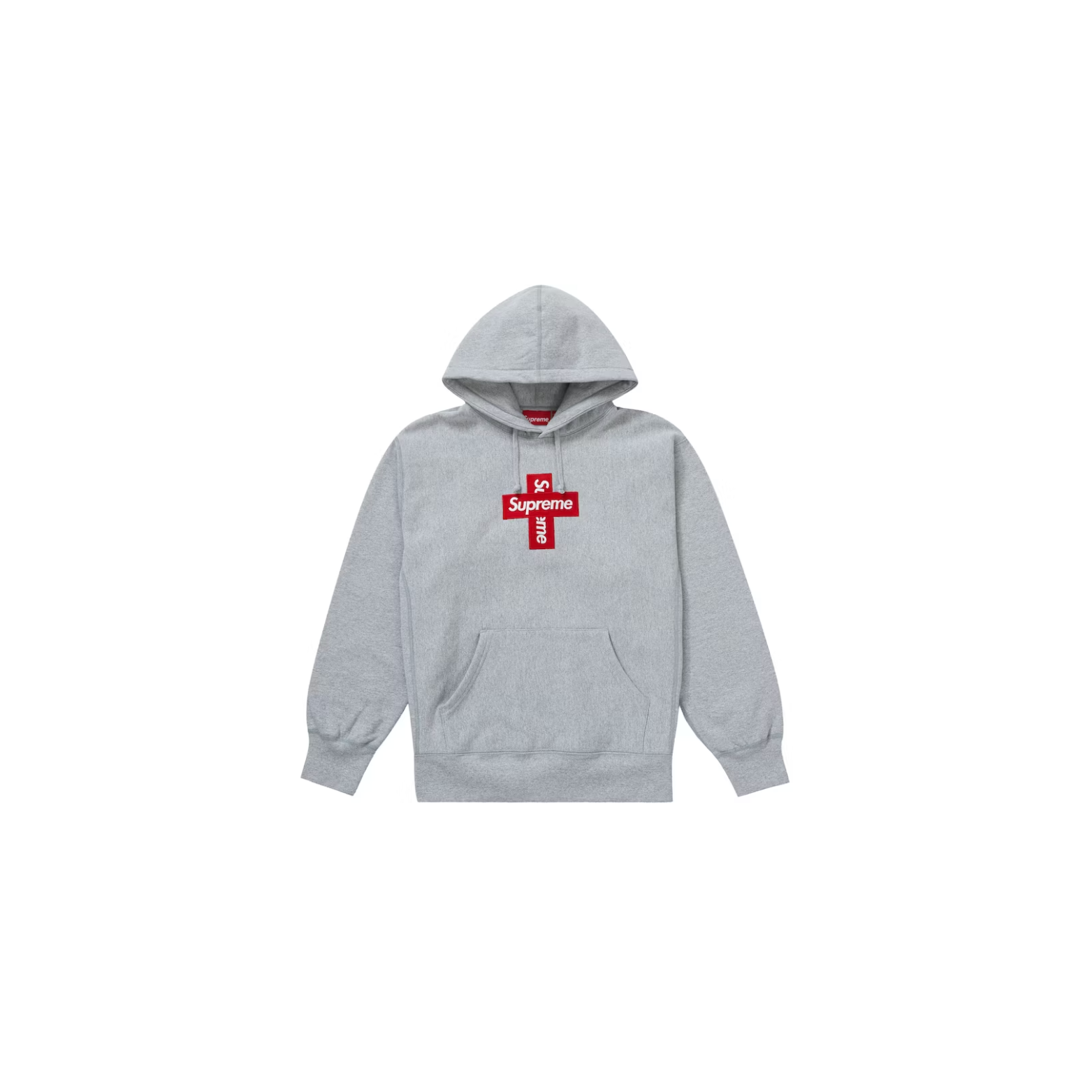 Supreme Supreme Cross Box Logo Hooded Sweatshirt Heather Grey -