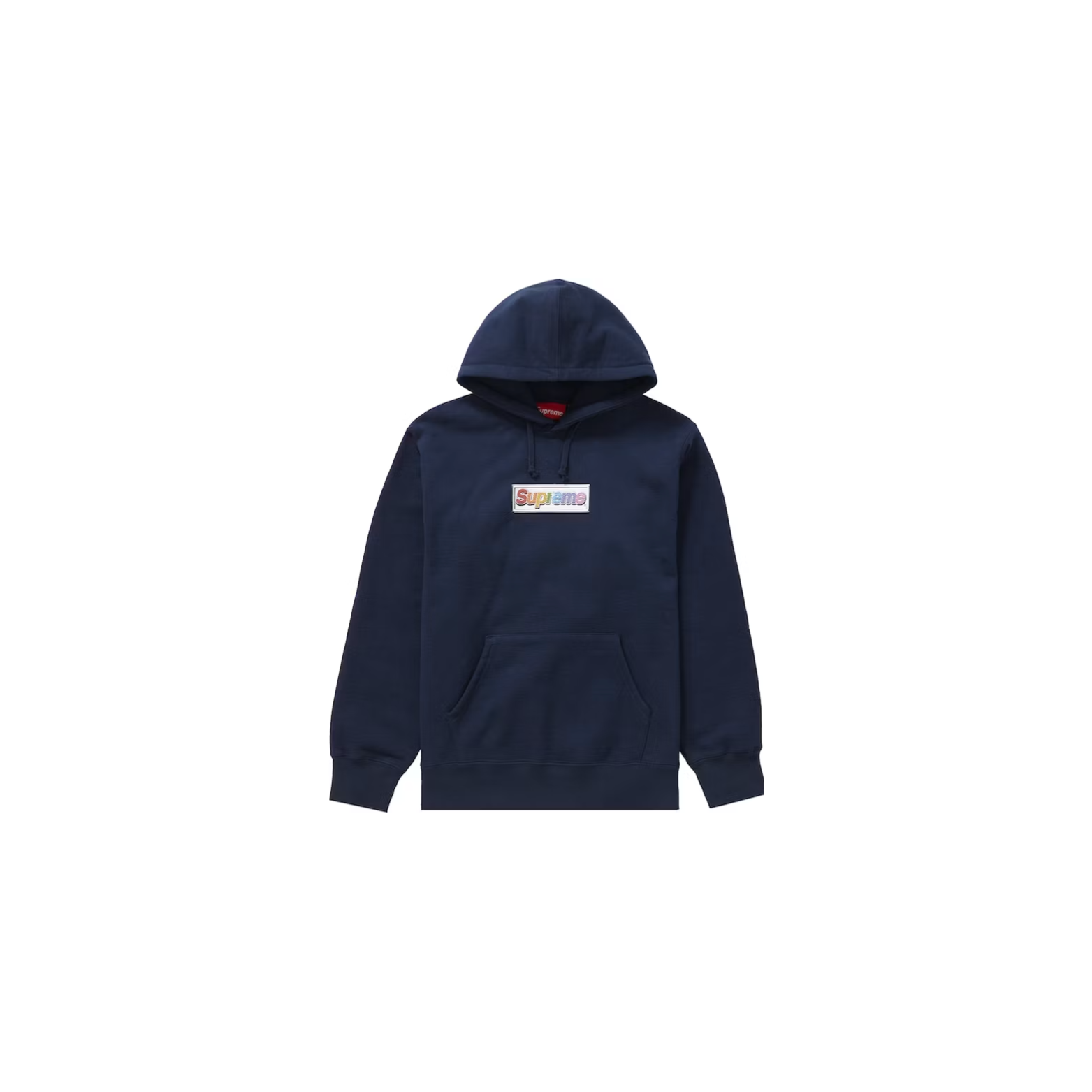 Supreme Supreme Bling Box Logo Hooded Sweatshirt Navy - Supreme Supreme Bling Box Logo Hooded Sweatshirt Navy -