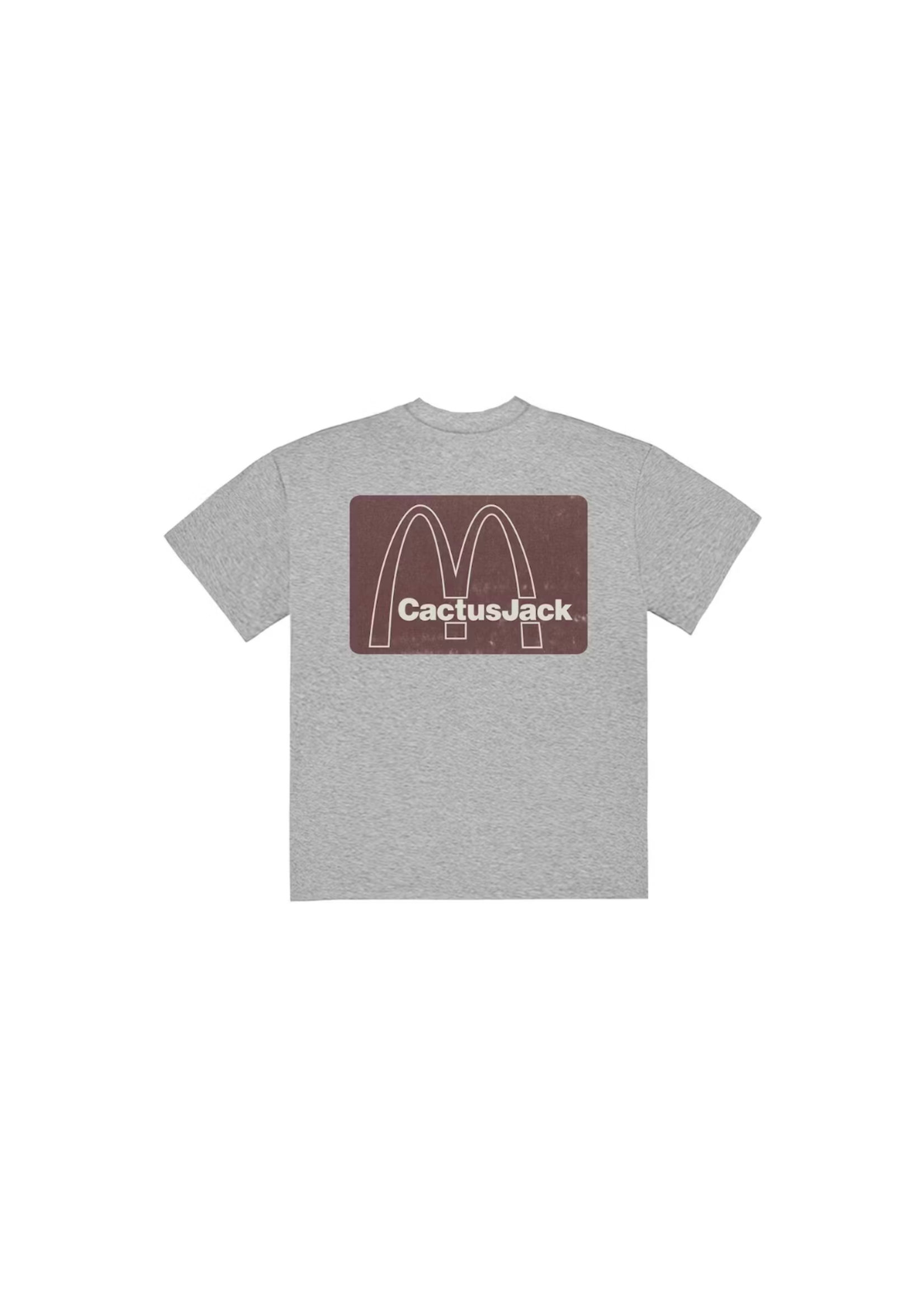 Cactus Jack Travis Scott x McDonald's Menu Mono Logo T-shirt Grey
