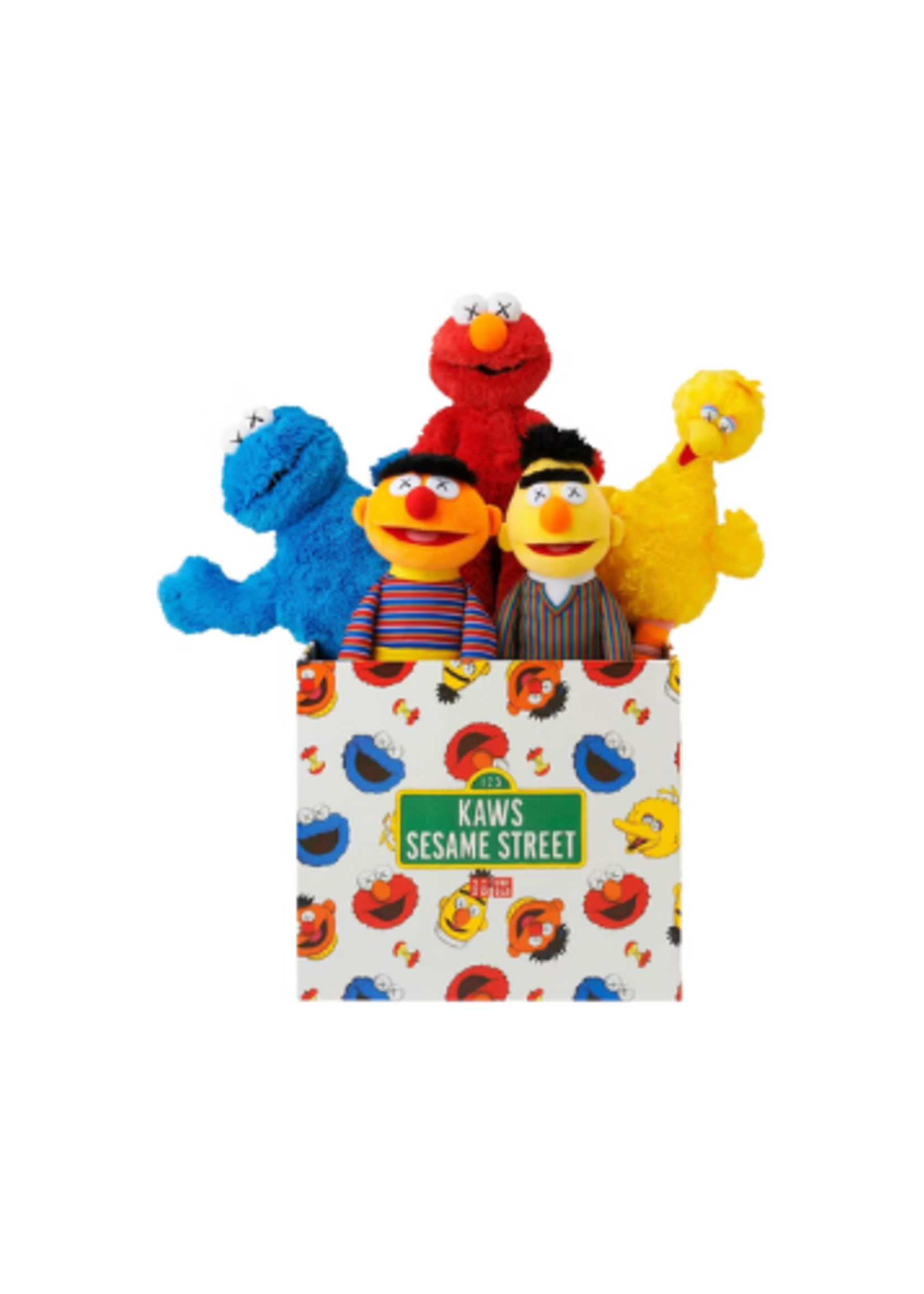 KAWS Sesame Street Uniqlo Plush Toy Complete Box Set -