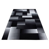 Torino Modern Teppich - Kariert - Schwarz