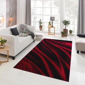 Torino Modern Teppich - Schwarz / Rot