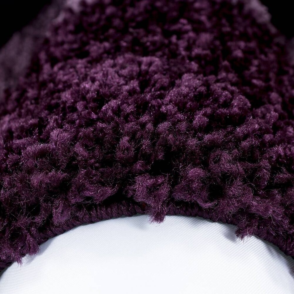 Hochflor Teppich - Candy Shaggy Bordüre Lila