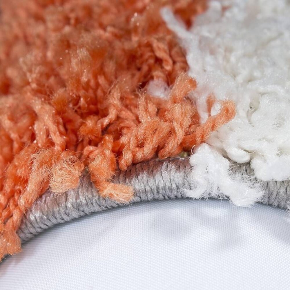 Hochflorteppich - Candy Shaggy Orange Blocked