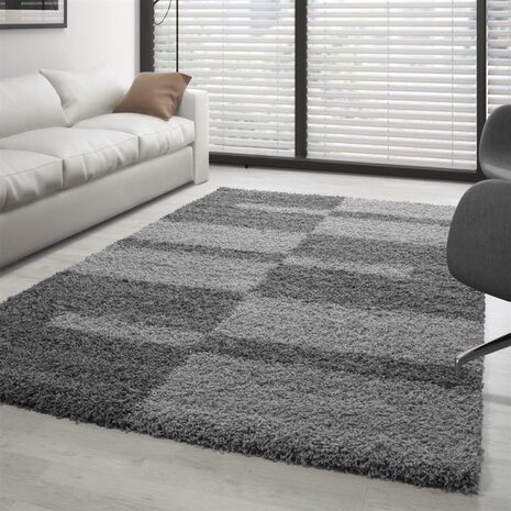 Hochflor Teppich - Manhattan Shaggy Grau