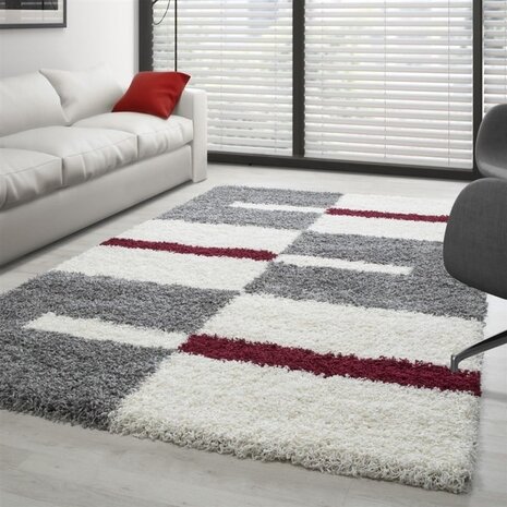 Hochflor Teppich - Manhattan Shaggy Rot Hochflor Teppich - Manhattan Shaggy Rot